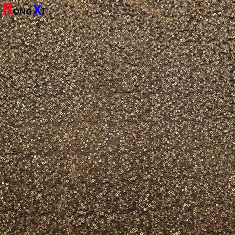 
Новая ткань RXF1695 с вышивкой из бисера и блестками с сертификатом CE 