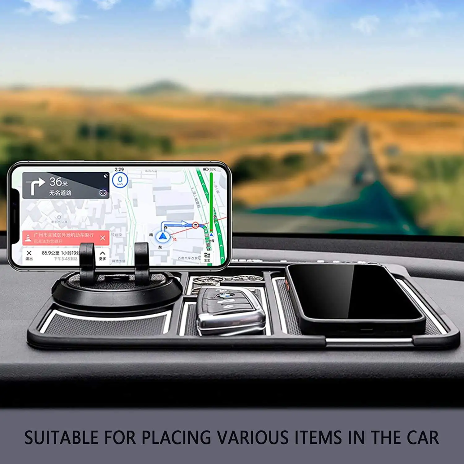Multifunctional Car Dashboard Anti Slip Pad Mobile GPS Holder Mobile Phone Number Car Anti Slip Pad