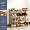 Brown-Four-tier 70cm strip shoe rack