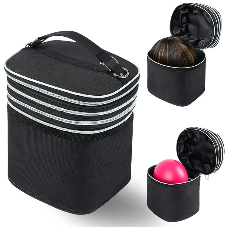 Innovative Design Black Oxford Multifunctional Portable 3 Layers Wig