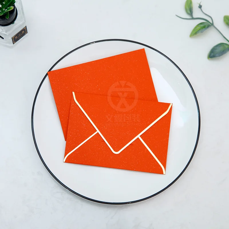 Конверт с позолоченными краями чехол для кредитных карт креативный перламутровый бумажный пригласительный позолоченный