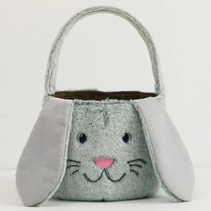 Cute Baby Kids Easter Egg Hunting Bunny Bucket Candy Gifts Storage ...