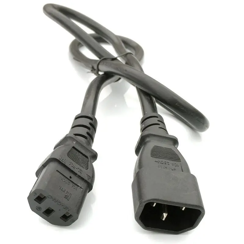 50cm UPS PDU Server Y Splitter Power Cord IEC320 C14 to 2 X C13 10A 250V Extension Cable 3X18AWG