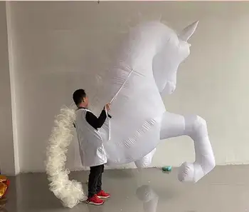 High Quality Mascot Unicorn Costume Parade Walking Inflatable Horse Costume For Sale