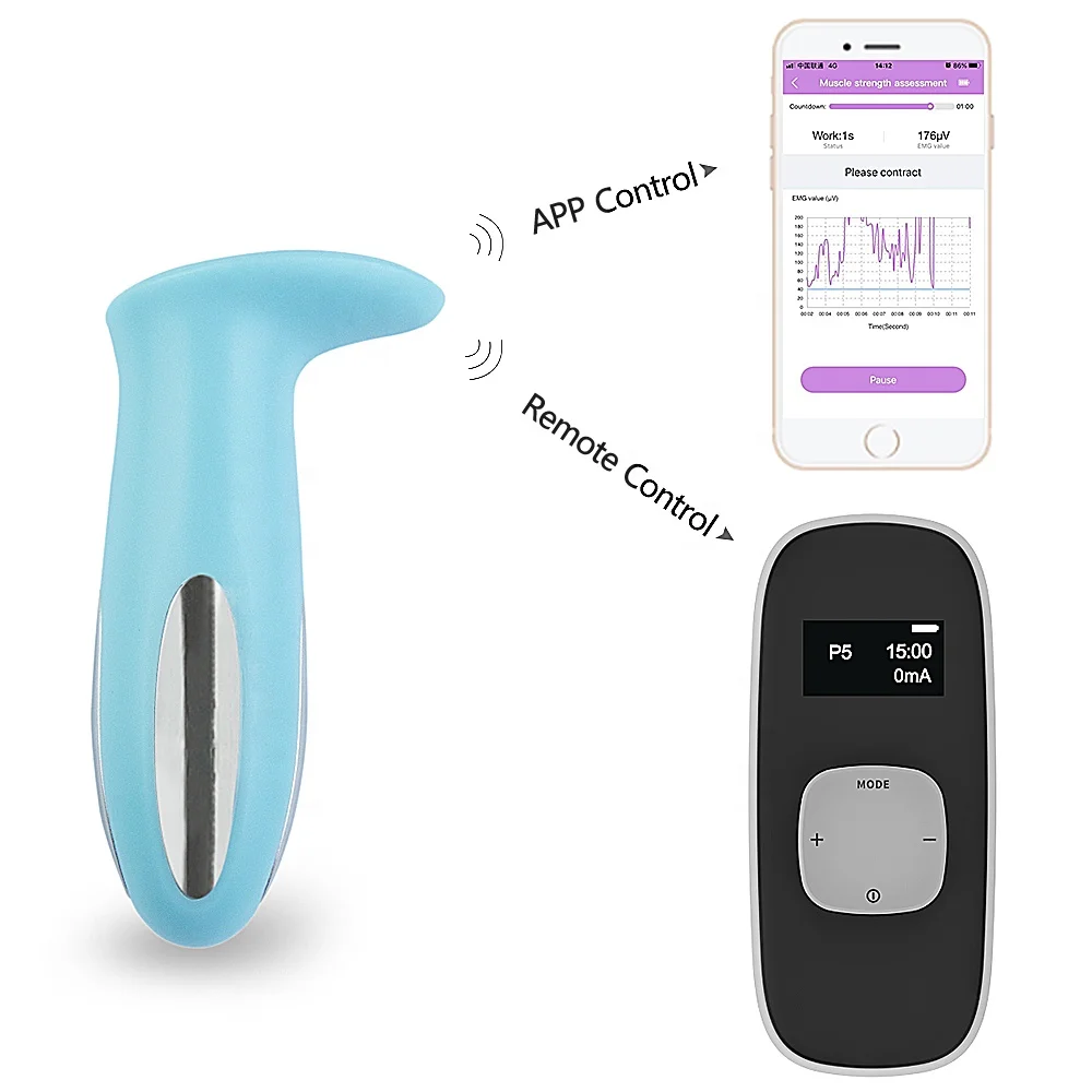 App Control Wireless Biofeedback Pelvic Floor Kegel Trainer Muscle Stimulator With EMG Test EMG Game