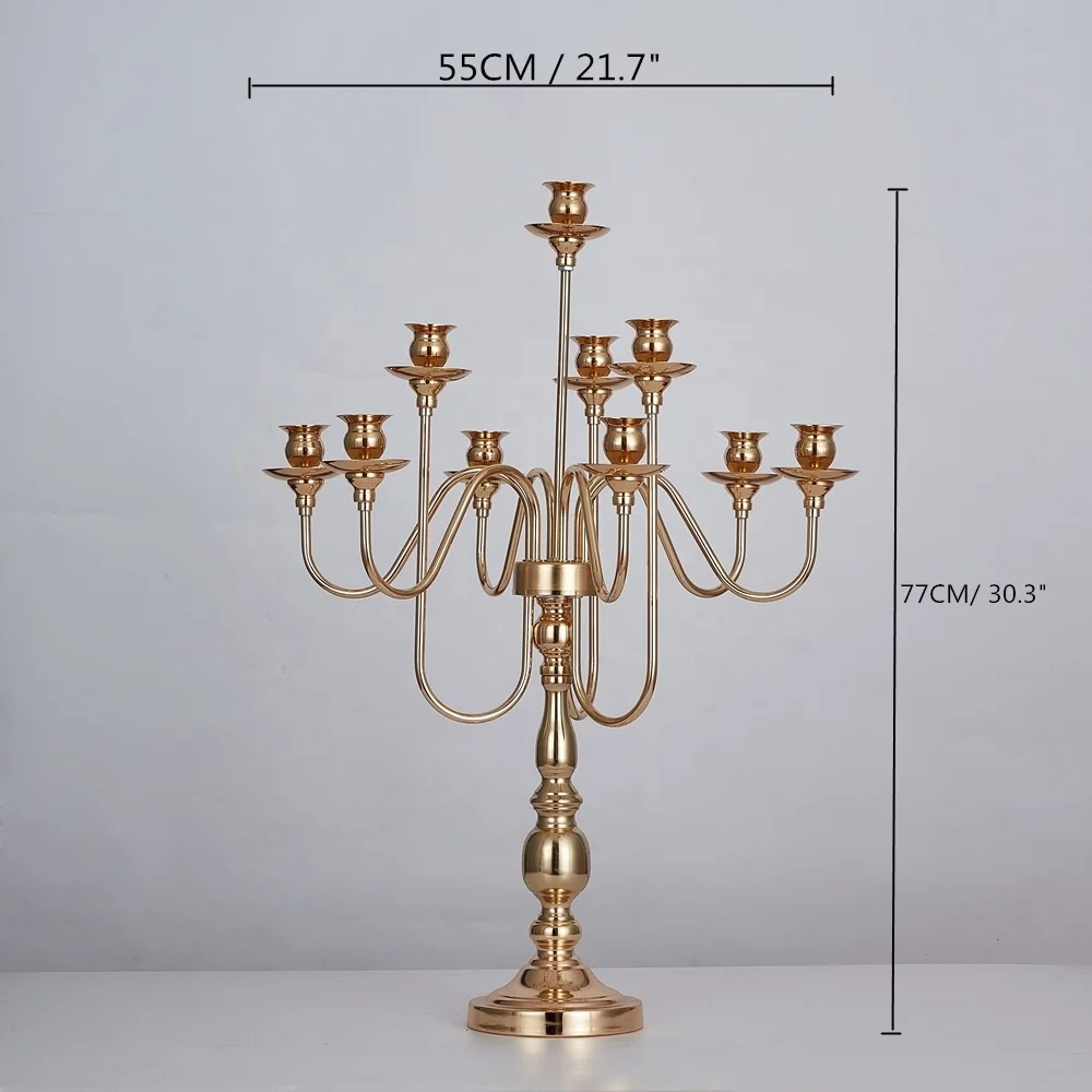 Copper Metal Candelabra Candle Holder 80cm  Wedding Event Home Tableware Party 