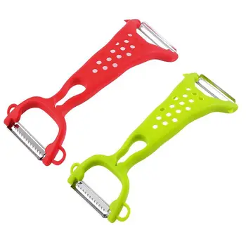 1pc Stainless Steel Peeler & Julienne Peeler Double Headed Fruit & Vegetable  Peeler For Home Use