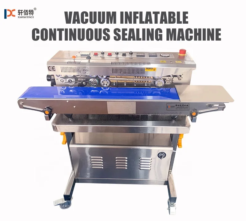Model XT1070 Automatic Continuous  Sealing Machine  That Can Filling Nitrogen or Vacuum  and Ink Roll Printing