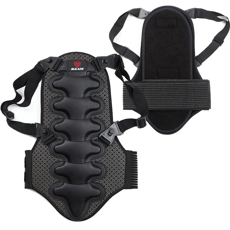 Hard PE Shell Motorcycle Riding Spine Protector with Detachable Thick EVA Protection Back Pad Back Protection Guard Clothing