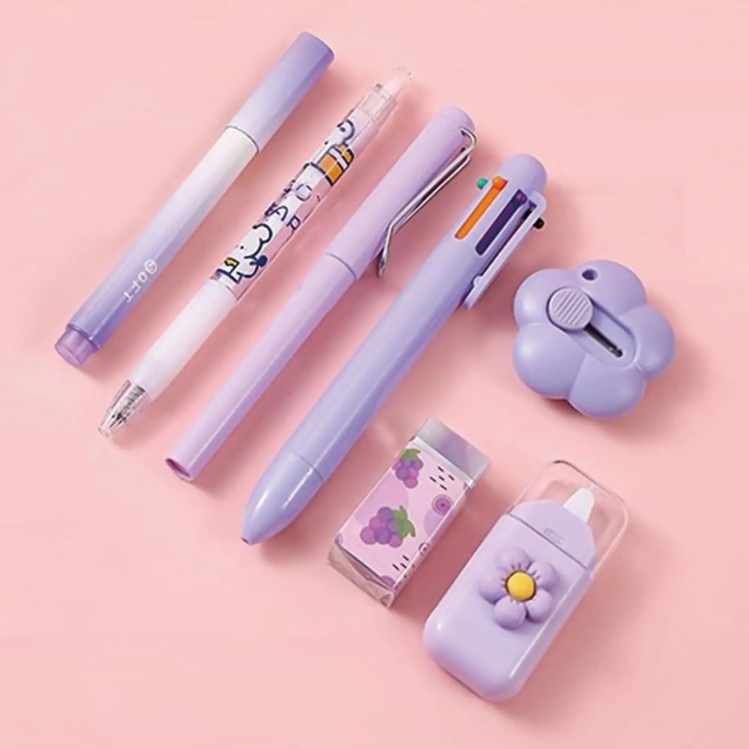 Ensemble Papeterie Kawaii Fille Boîte De Papeterie Kawaii : Cadeau De Fournitures Scolaires Coréen-japonais - France Ensemble Scolaire Mignon Thème Animaux