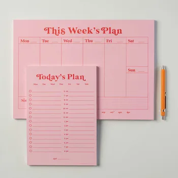 Custom A4 A5 Tear Off  Weekly Notepad Memo Pads