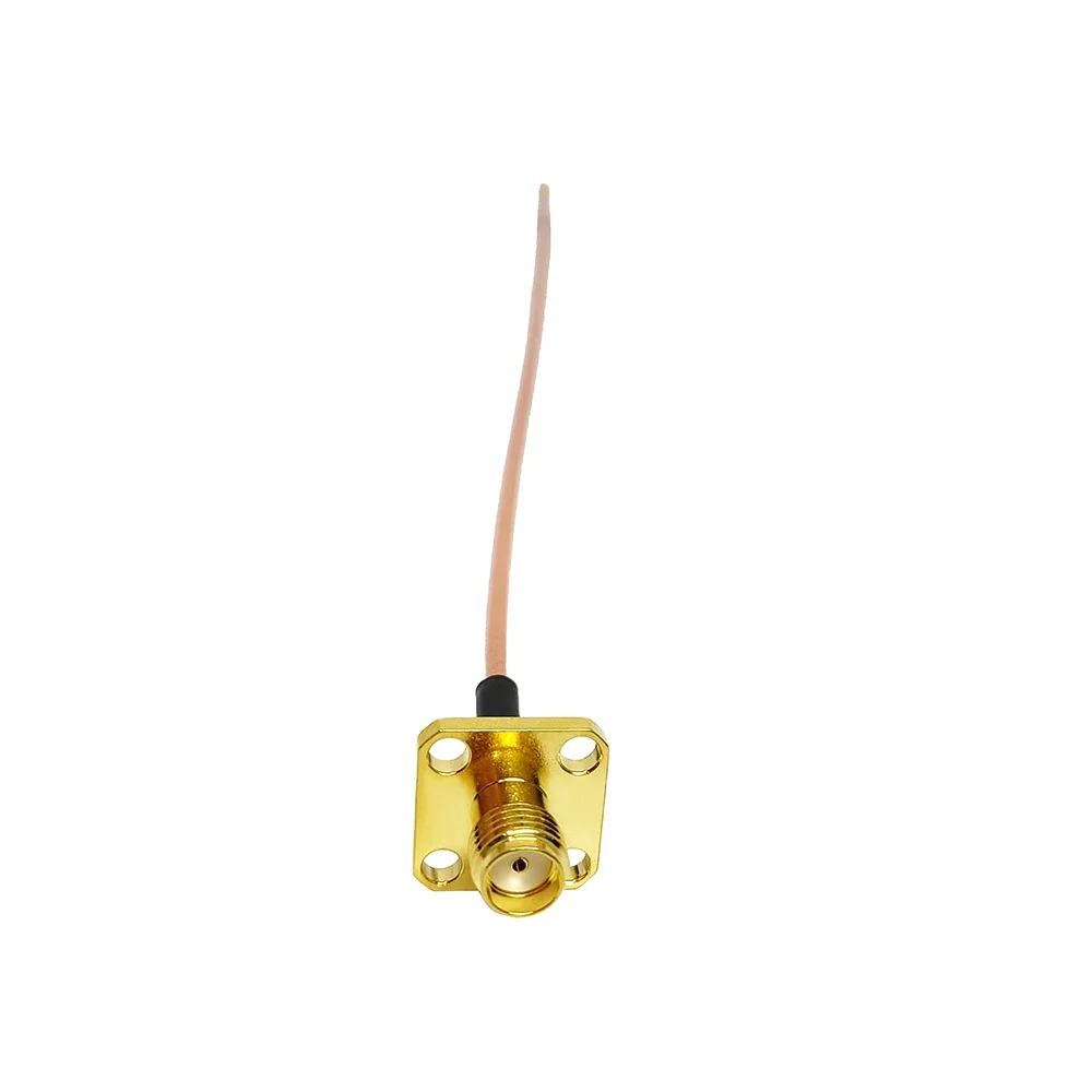 15cm SMA Female 4 Hole Flange Mounting Panel Connector to UFL/u.FL for RG178mm Cable Coax Antenna Pigtail