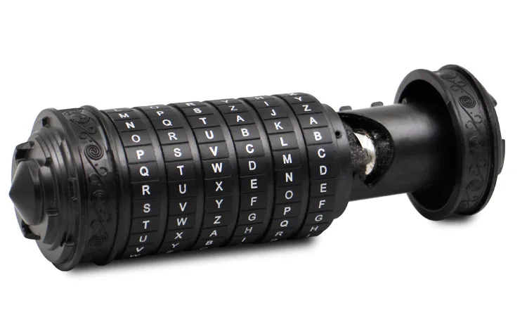 Da Vinci Code Toys Metal Cryptex Locks Password Cylinder Wedding Gifts Password Present Password Letter Lock Ring Holder