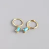 YHE0252 Turquiose Stone-Gold Color