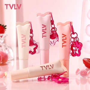 Organic Hydrating Custom logo Natural Brightening Moisturizing Keychain Tinted Fruit Lip Plumper Balm Oil