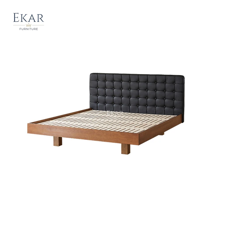 New Design Ekar Wall Mounted Nappa Leather Half Leather Bedroom Bed