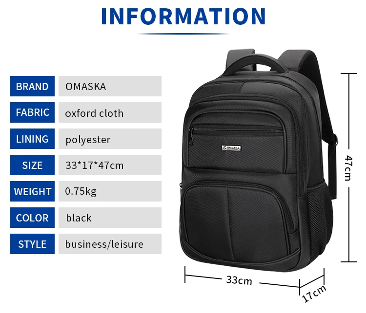 Omaska Custom Computer School Bags Waterproof Mochila Bolsa Nylon Large