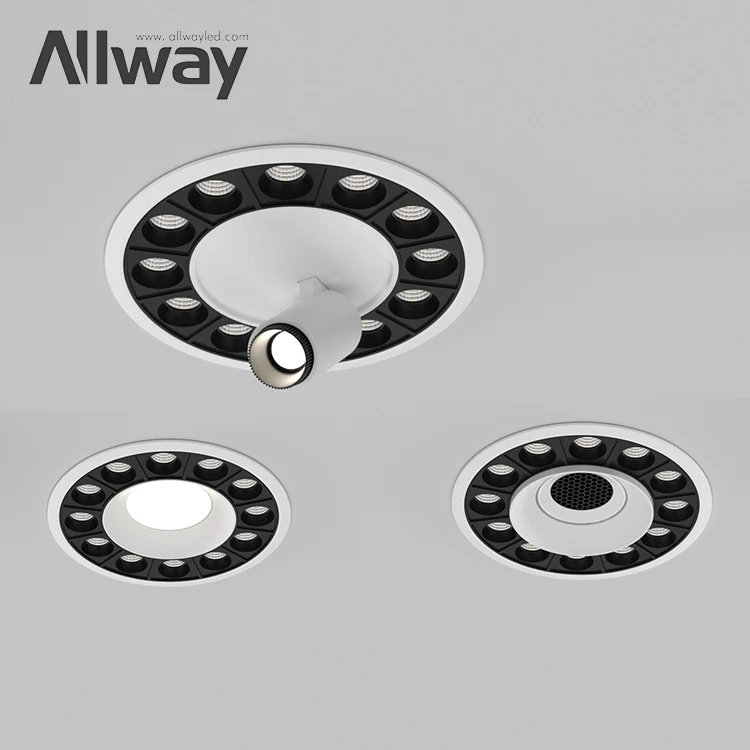 ALLWAY Modern Design CCT SMD Round Circular Ceiling Recessed Spot Down Light 8 15 20 30 W LED Downlights