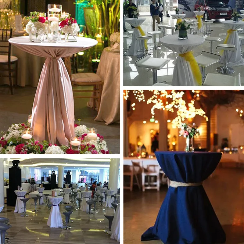 Standing Table Cover Stretch Spandex Bar Cocktail Table Cover Cloths Spandex Bar Table Tablecloth