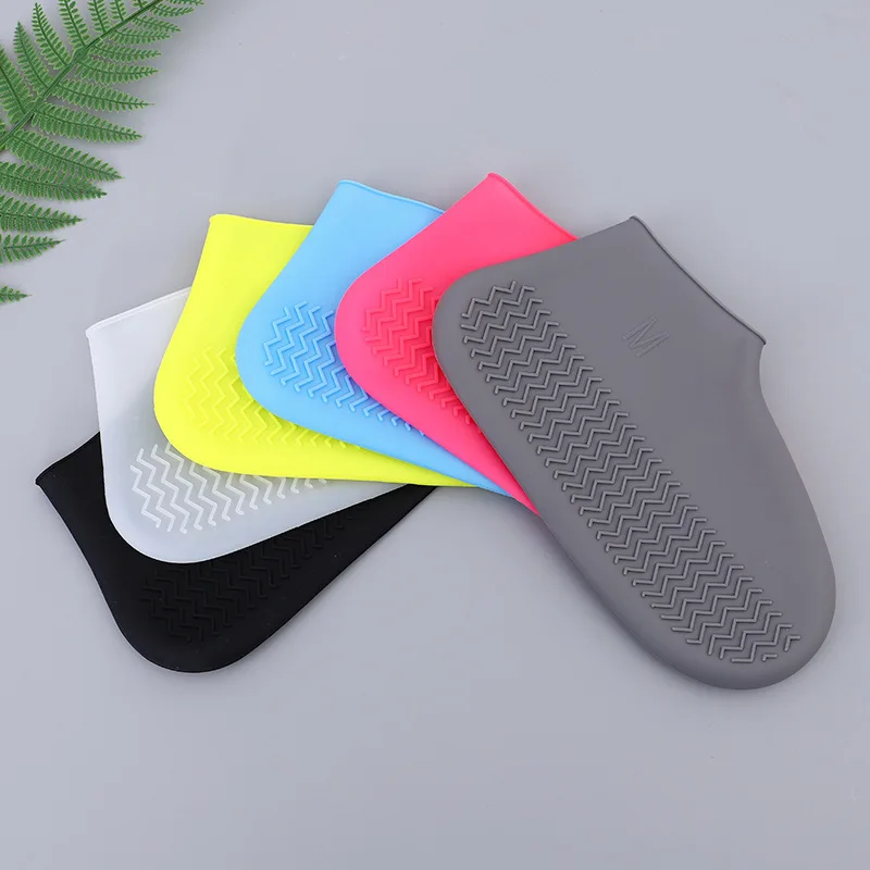 Women Men Waterproof Silicone Rain Shoes Cover Anti-slip Rain Boots Cover Reusable Elastic Wear-resistant Rain Cover for Shoes