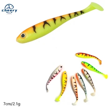 Cheery WT30 T-tail Soft Fishing Lures 7cm/2.1g Shad Artificial Soft Bait Jig Head Fishing Silicon Rubber Soft Bait – Soft Lure – view 2