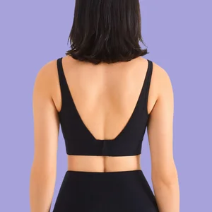 High Strength Soft Comfortable Sports Bras for Running Training Gym Sexy Backless Elastic Quick Dry Open Back Yoga Top