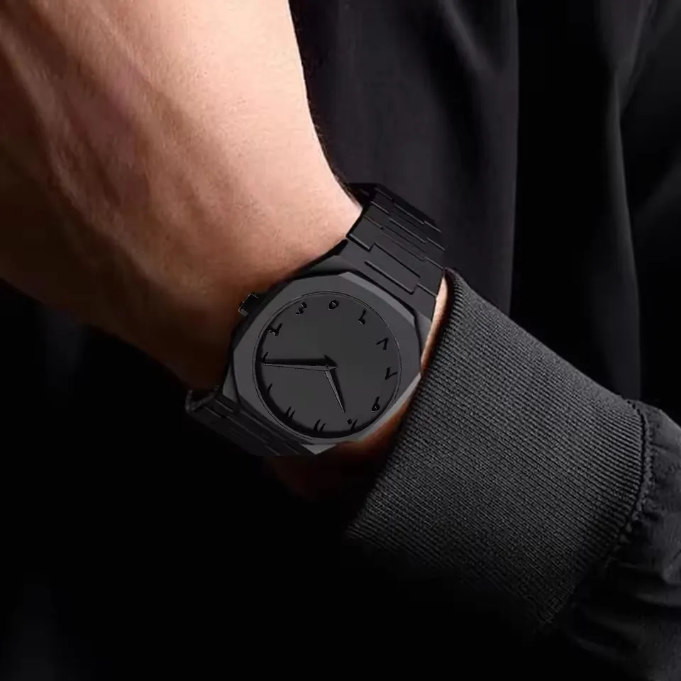 1158 Cs008 Gift Set Four Piece Black Rings Bracelets Necklaces Muslim Quartz Watch Witho aperçu 2