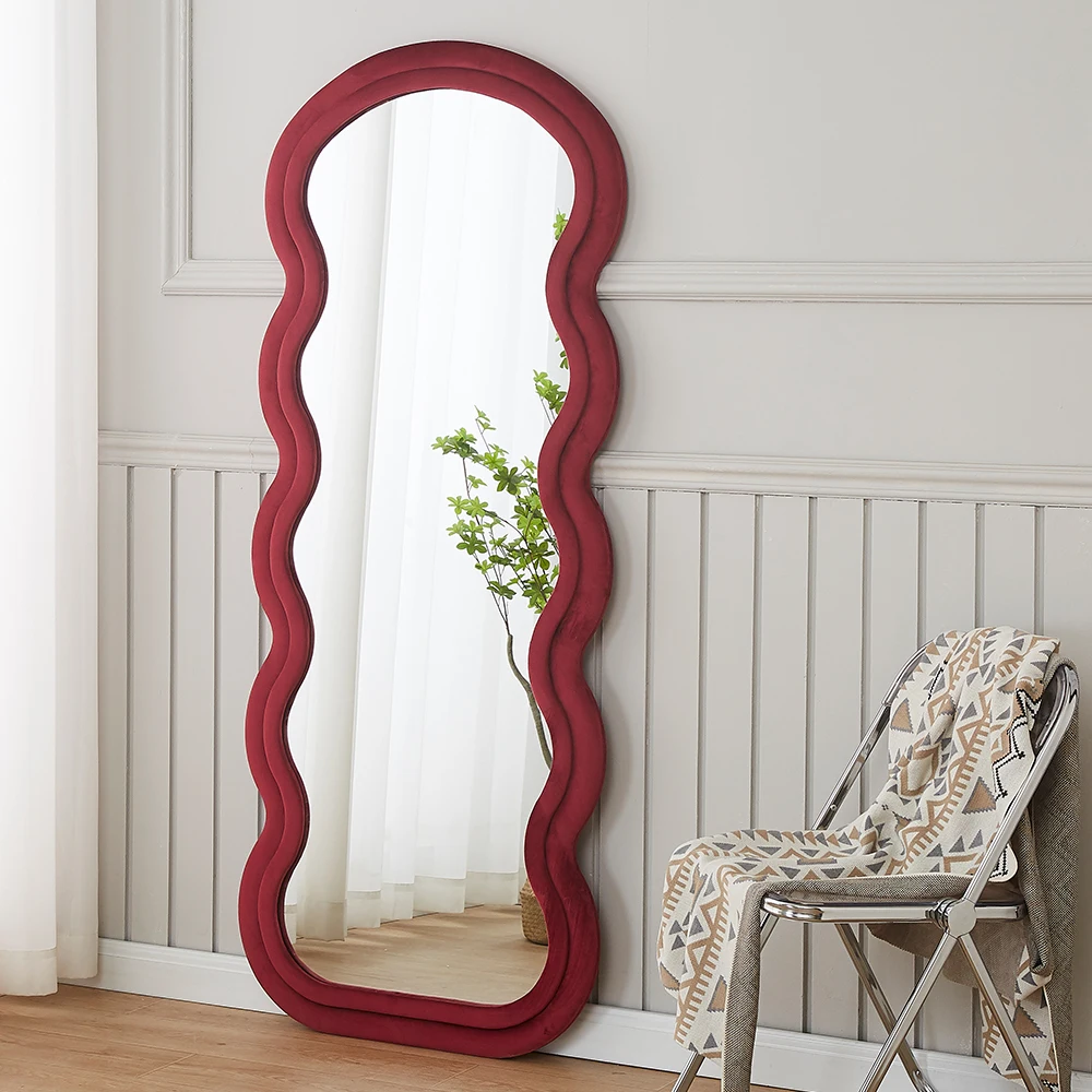 Floor Mirror - Full Length Curvy Mirror Asymmetrical Body Mirror Wavy Irregular Mirror Funky Squiggle Mirror high quality Cool Oversize Blob Mirror