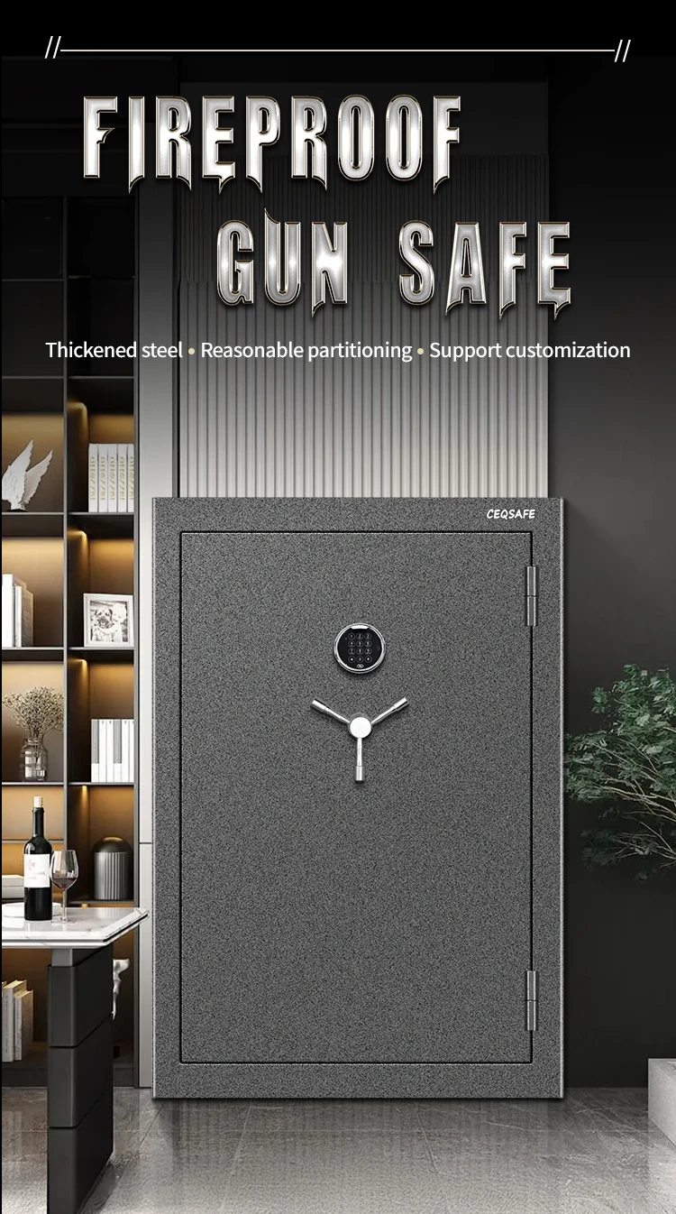 CEQSAFE Wholesale Professional Steel Security Digital Metal Electronic Gun Cabinet Safe Box manufacture