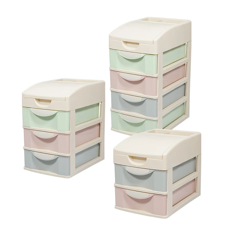 ITEM NO.5200BZ Factory 2/3/4 Layers Household Plastic PP Desktop Makeup Cosmetic Drawer Storage Organizer Holder Box