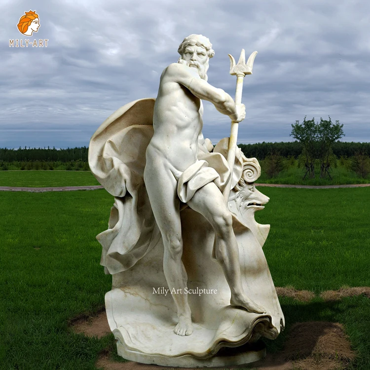 ネプチューン（ポセイドン）の像 高さ:60 cm