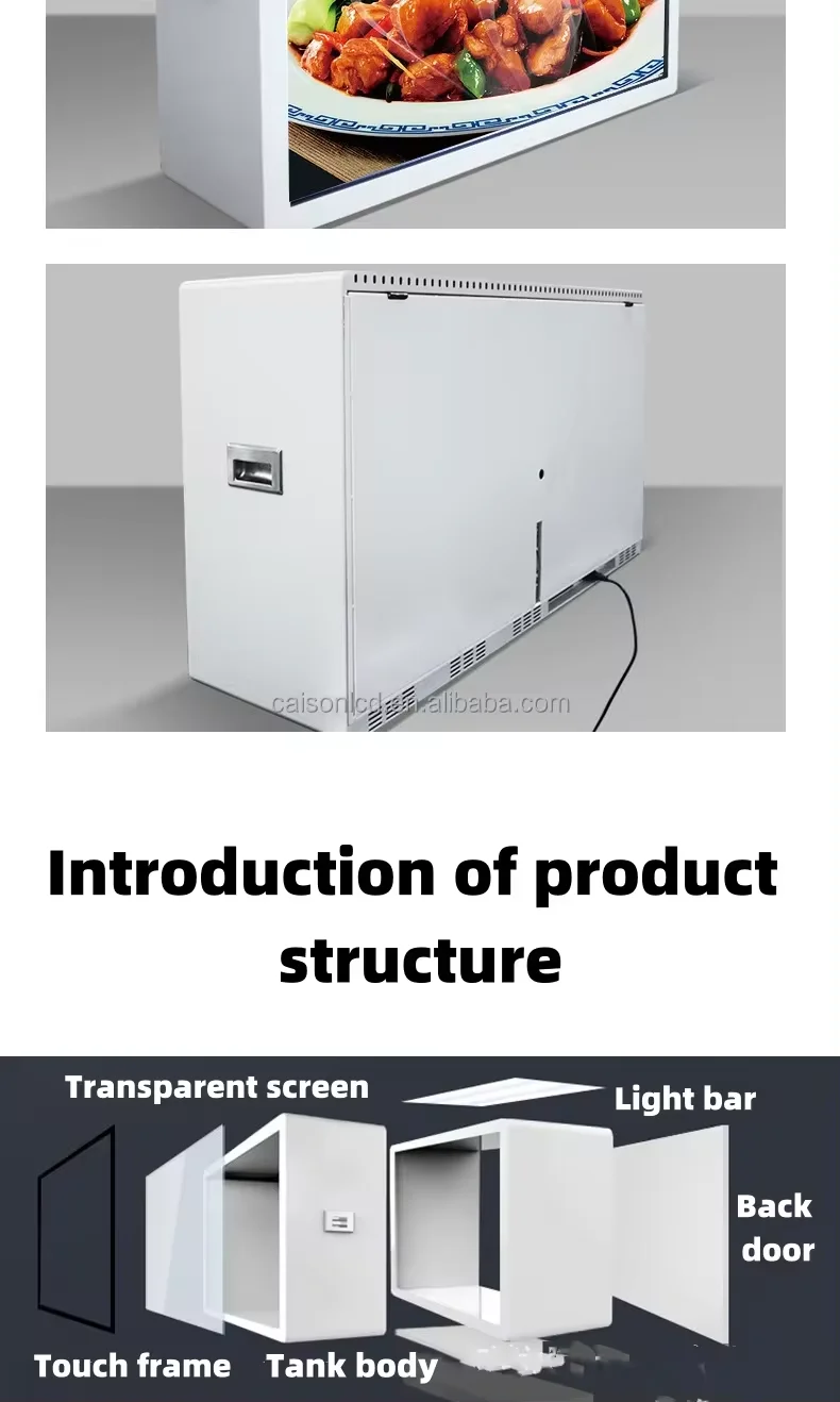 product 215 inch transparent lcd display cabinet 3d showcase advertising crystal display box monitor showcase-10