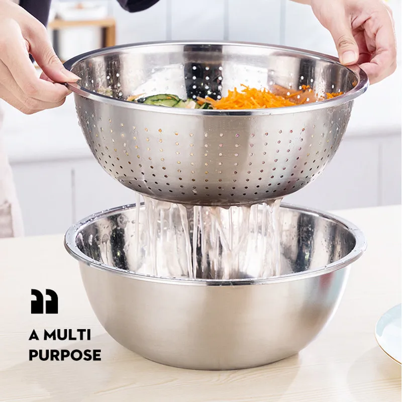 Multifunctional Stainless Steel Drain Basket Multi-purpose Vegetable Slicer  Graters For Kitchen,3 In 1 Graters Cheese Grater Salad Maker Bowl Drain