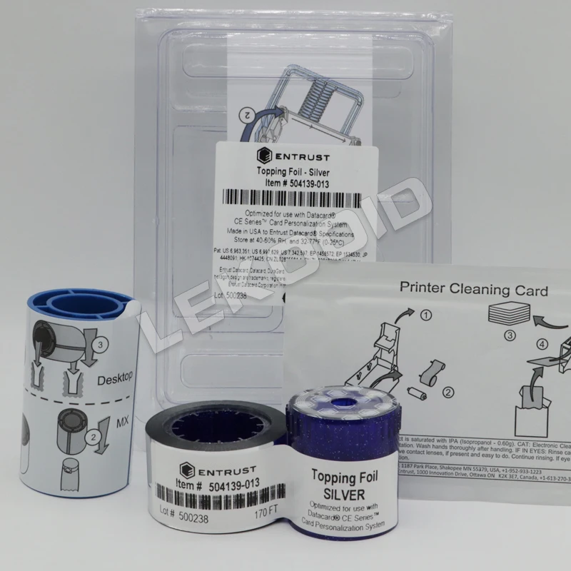 Datacard Embosser Ce840 Ce870 Silver Indent Foil 504139-013