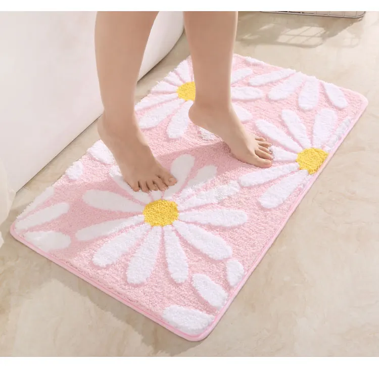 Custom Anti Slip Washable Waterproof Foam Bathroom Foot Hotel Shower