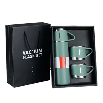 Dameida wholesale Customized LOGO 304 stainless steel vacuum cup set high-end business vacuum flask gift set