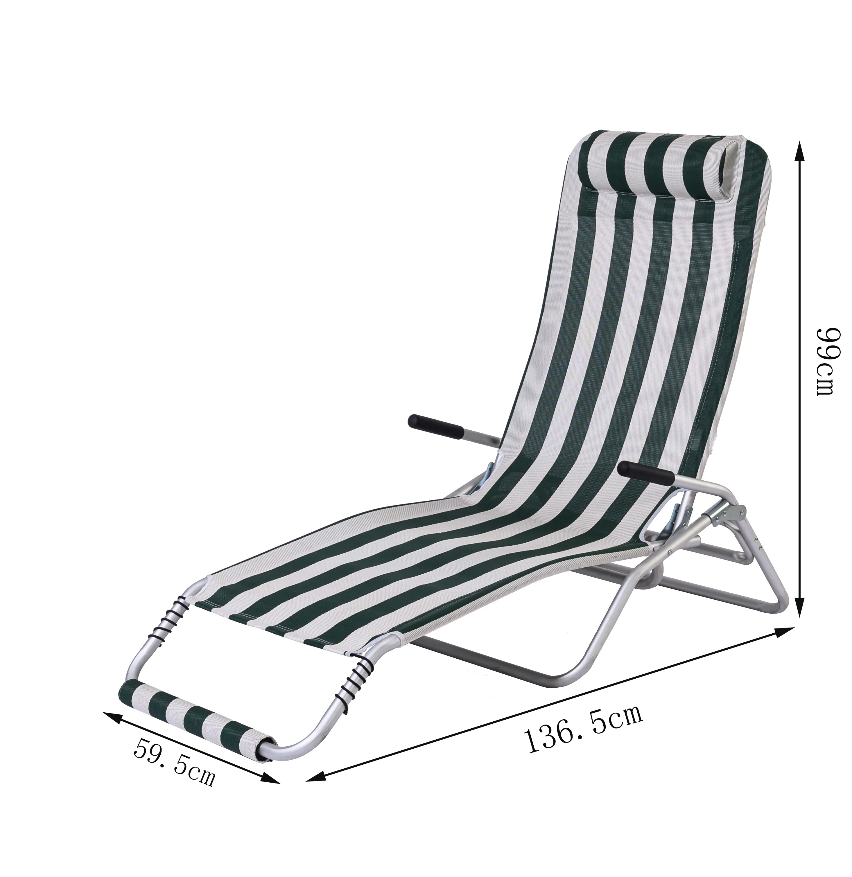 Outdoor Used Resort Swimming Pool Sun Lounger Chair Folding Beach Chair