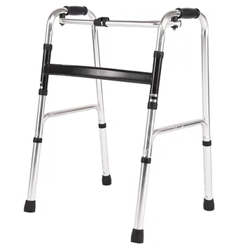 Elderly Walker Height Adjustable Foldable Aluminum Alloy And Stainless Steel Walker For The Disabled