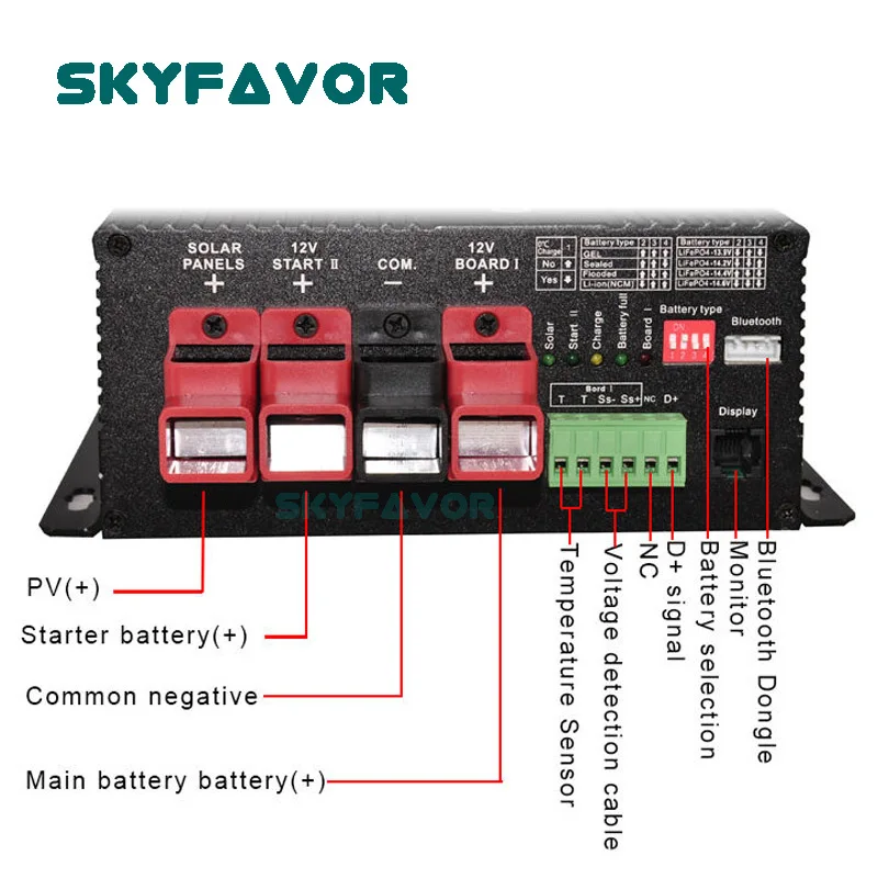 Multi-function 24V 12V DC to DC Charger 24V to 12V 60A B2B MPPT 50A Solar Battery Charger for 4WDs RVs Campers Trailers