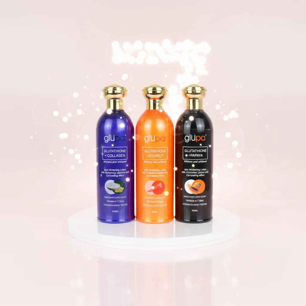 Glupa Private Label Active Glutathione Papaya Whitening Body Lotion 7Day  Organic Vitamin C Hyaluronic Acid Fresh Floral Scent