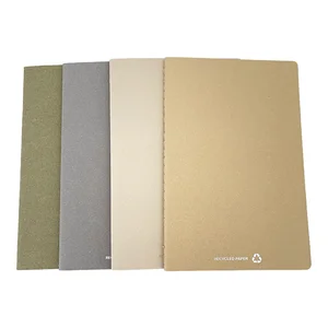 Factory-Produced Custom A5 Notebook Recycled Paper Cover Soft Exercise Notebook Thread Sewing Binding Printed Student Gift Diary