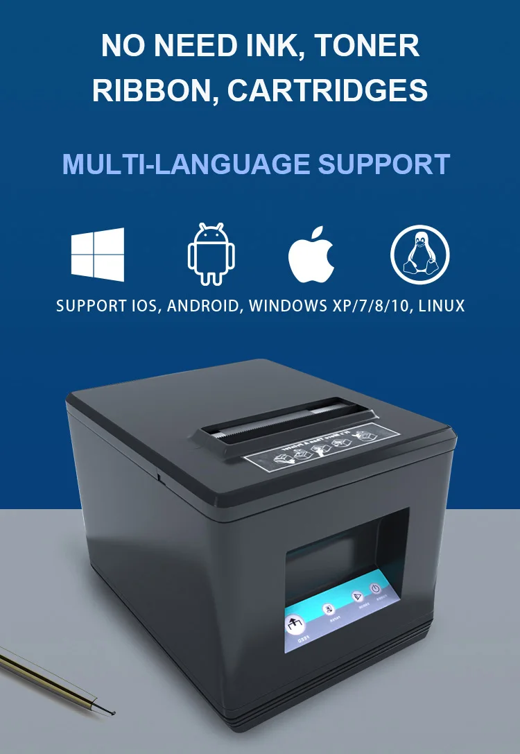 Cheap Printer Zy907 Pos Machine With Builtin Adapter 80mm Desktop