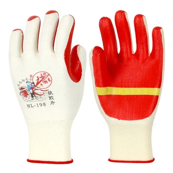 Industrial Building Safety Rubber Protective Mechanical Construction Anti Slip Heavy Duty Coated Working Gloves for construction