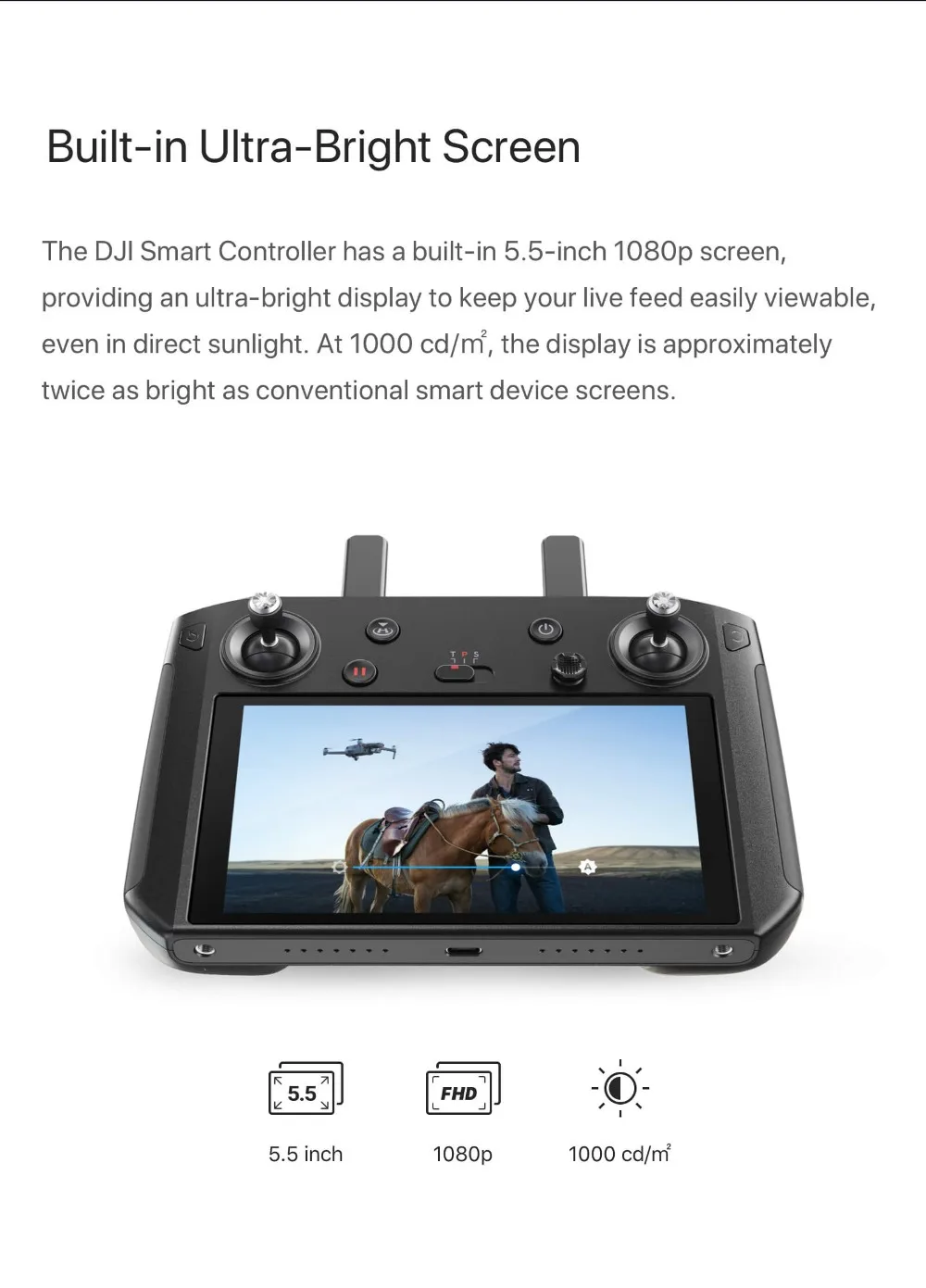 5.5-Inch 1080p Customized Stock Remote Controller for Mavic 2 Pro/Zoom Long Range Compatible Drones Accessories supplier