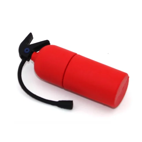 Classic Fire Extinguisher Shaped PVC USB Flash Drive 8GB 16GB 64GB 32GB Capacity Cle Usb Memory Stick Promotional Gift Silicone