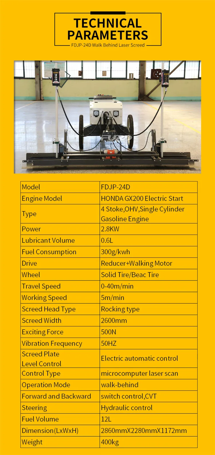 2.6m Copperhead Laser Concrete Screed - Buy Laser Concrete Screed 