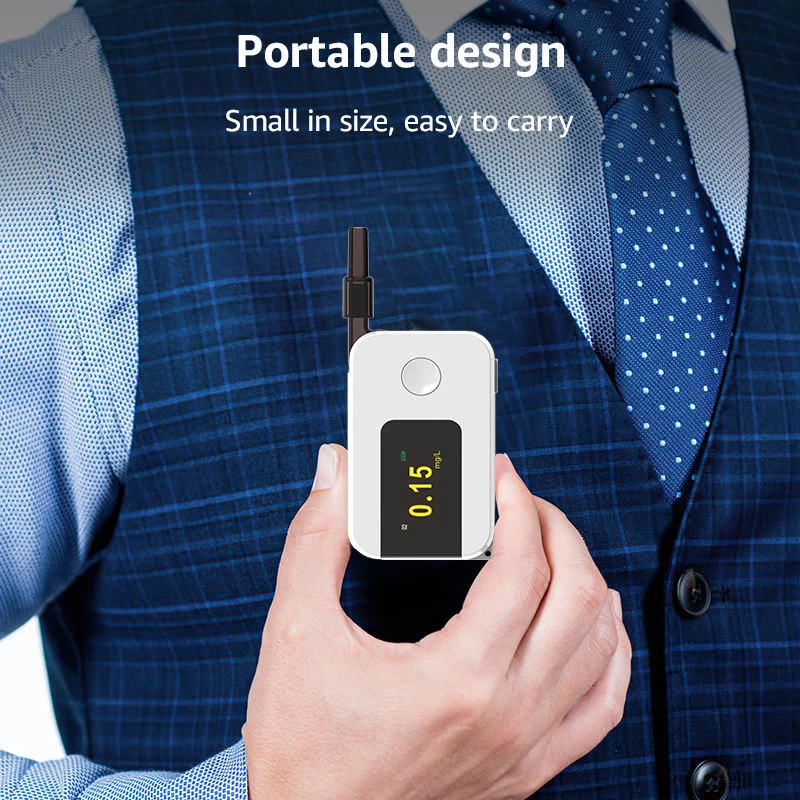 Portable Breathalyzer LCD Display Alcohol Detector Meter 2025 Digital Electrochemical Alcohol Tester Alcoholmeter