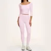 Rosa bebé, manga 3/4 + leggings