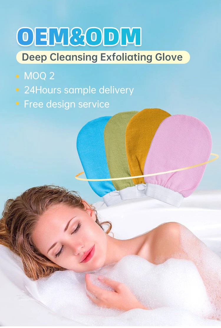 Rts High Quality Viscose Fiber Moroccan Kessa Hammam Glove Korean