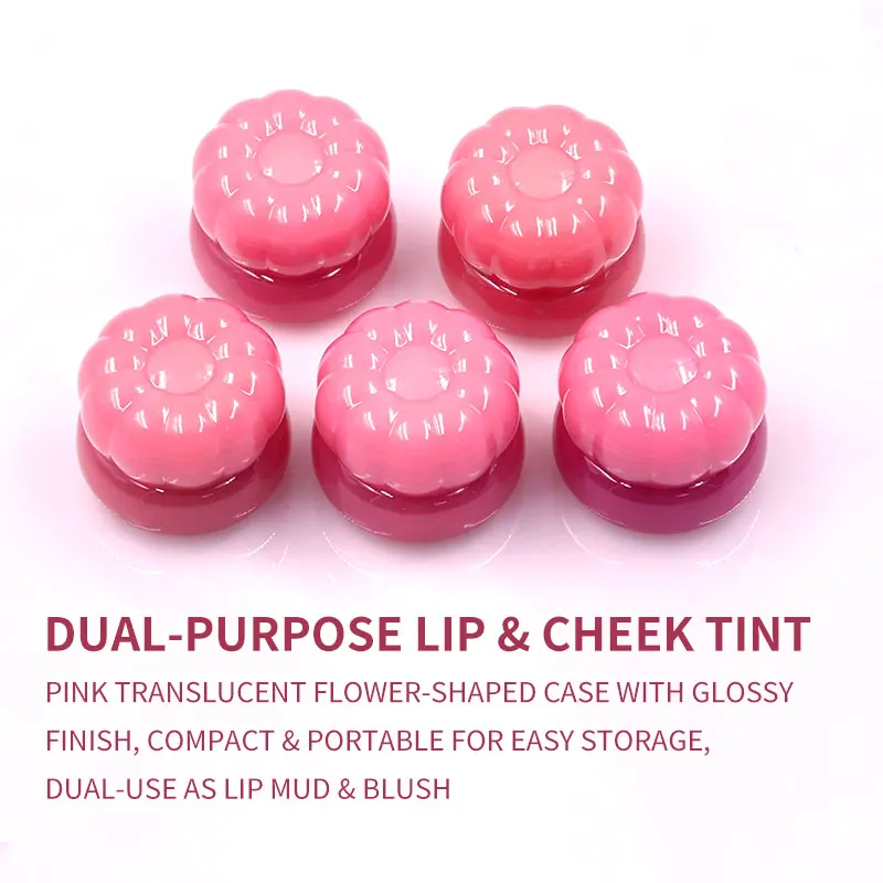 product private label flower shaped blush mud matte velvet long lasting waterproof cream blush custom logo wholesale makeup-6